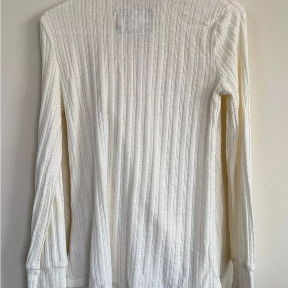 Maeve Anthropologie Women's Size XS Surplice Faux Wrap Front Sweater Ivory - Picture 3 of 7